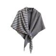 thumbnail image 4 of Chal de rayas de poliéster para mujer, cárdigan de moda para vestidos de clima frío gris, 4 of 7