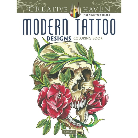 Dover Creative Haven Coloring Book, Modern Tattoo Designs