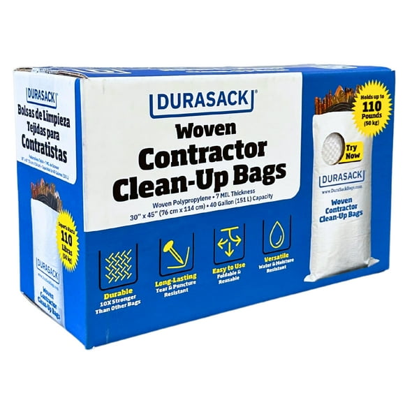 Bolsas para contratistas DURASACK Heavy Duty, 150 litros, paquete de 16
