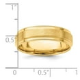 thumbnail image 3 of 14k Yellow Gold 6mm Heavyweight Comfort Fit Brushed Satin Fancy Wedding Band Size 11 YB118H, 3 of 5