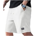 thumbnail image 2 of Maqroz Mens Classic Collection Shorts Solid Color Lightweight Breathable Short Pants Casual Loose Trendy Summer Clothing 2026 With Drawstring Waist & Pockets, 2 of 9