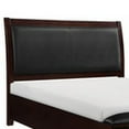 thumbnail image 4 of Benjara Jalin King Bed, 2 Drawer Storage Footboard, Black Faux Leather, Dark Brown, 4 of 5