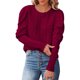 thumbnail image 2 of Puntoco Suéter e Invierno para Mujer Casual Cuello Redondo Blusa Tejida Manga Larga Tops sólidos Suéteres Liquidación de Navidad Puntoco Puntoco-4819, 2 of 9