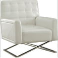 thumbnail image 3 of ACME Rafael Accent Chair in White PU & Stainless Steel 59784, 3 of 6