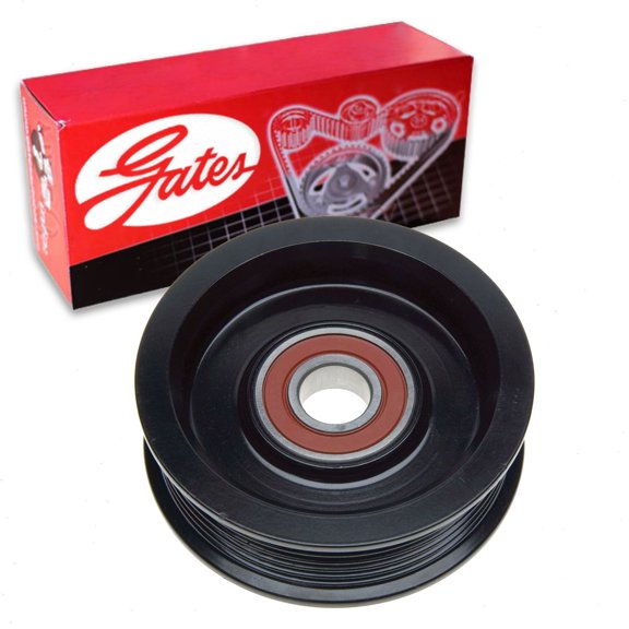 Gates Grooved Pulley DriveAlign Drive Belt Idler Pulley compatible with Chevrolet Silverado 3500 HD 6.6L V8 2007-2016