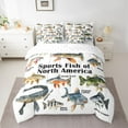 thumbnail image 2 of Castle Fairy Animal Fish Boy Bedding Comforter Set,Lake Life Queen Bedding Sets, 2 of 8
