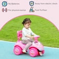 thumbnail image 6 of Qaba Toddler Push Car, Foot to Floor Ride on Car with Horn, Light, Music, Steering Wheel, Anti-Over-Backwards Device & Under Seat Storage, Pink, 6 of 9