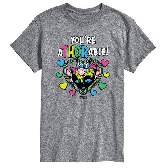 Marvel Thor - Valentine You're Athorable - Men's Short Sleeve Graphic T-Shirt