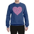 thumbnail image 2 of Wild Bobby, Pink Ribbon Heart, Breast Cancer Awareness, Unisex Crewneck Graphic Sweatshirt, Vintage Heather Blue, X-Large, 2 of 5
