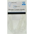 Mainstays Easy Glide Clear Plastic Shower Curtain Roller Hooks (12 Count)