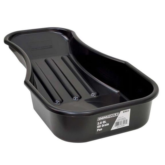 OEMTools 87017 Low Profile Oil Drain Pan, 2.8 Quart, Heavy Duty Plastic