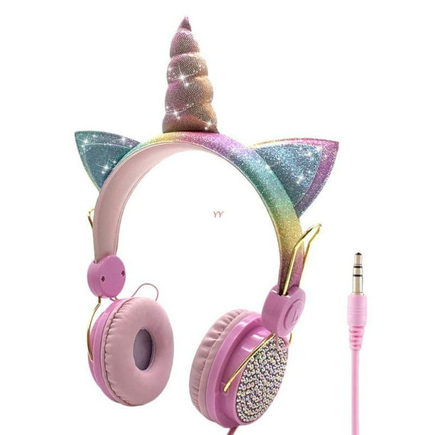 YY auriculares con cable para niñas/audífonos con forma encantadora para juegos de computadora/regalo para niños huangjie unisex