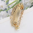 thumbnail image 3 of Unique Bargains 1 Pc Hair Barrettes Feather Hair Clips Gold Tone Blue Green, 3 of 5
