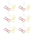thumbnail image 2 of Clips de papel con forma de hueso, proceso de chapado a prueba de herrumbre, mayor resistencia al deslizamiento, Clips de papel metálicos bonitos para oficina, 100 Uds., 2 of 5