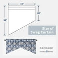 thumbnail image 2 of DriftAway Room Darkening Window Swag Curtains Valance Rod Pocket 2 Panels W33xL36 Navy, 2 of 9