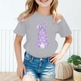 thumbnail image 2 of Kids Easter Shirt Girls Easter Printed Soft Short Sleeve T Shirts Easter's Day T Shirts for Boys and Girls,Grey,7-8 Years, 2 of 4