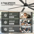 thumbnail image 4 of ALKAFY 72 inch Industrial Ceiling Fan with LED Light and Remote, 7 Plywood Blades, for Large Living Spaces, 4 of 10