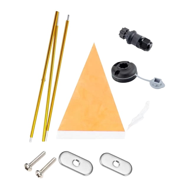 Almencla Kayak Flag Stable Base Sturdy DIY Accessories Hardware Universal High Visibility Orange