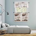 thumbnail image 5 of Country Cotton Floral Kitchen Curtains Sets for Windows 24 Inch Length, Farmhouse Vintage Bath Bottle Rod Pocket Window Treatments Tier Curtains and Valances Set for Bedroom/Bathroom, 5 of 8
