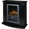 Mozart Contemporary Electric Fireplace, Glossy Black
