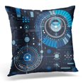 thumbnail image 1 of BOSDECO Blue Geometry Future Technology Drawing Industrial Graphic of Engine Mechanism Abstract Pillowcase Pillow Cover Cushion Case 20x20 inch, 1 of 1