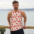 thumbnail image 6 of KLL Fresh Red Tomato Print Men's Muscle Gym Workout Stringer Tank Tops Bodybuilding Fitness T-Shirts Tank Tops Men-XX-Large, 6 of 7