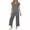 *Gray, variant on VBVC Women's 2 Piece V-Neck Drawstring Set,Ladies Sleeveless Top and Wide Leg Pants,Summer Dressy Outfit for Women,Gray,S-2XL