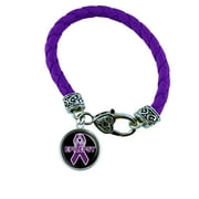Epilepsy Awareness Purple Leather Bracelet Jewelry