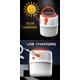 thumbnail image 2 of Linterna solar blanca recargable, linterna LED USB de bolsillo para acampar al aire libre, lámpara portátil para tienda de campaña, luz de emergencia de seguridad, banco de energía, 2 of 5