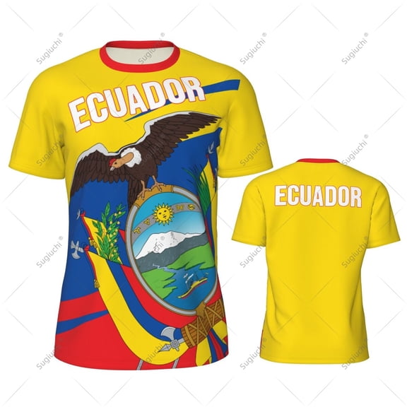 Ecuador Flag Men Sports T-shirt Women Tees jersey for Soccer Football Running Bike Tennis Fitness Fans