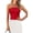 Fiery Red, variant on Womens Fashion Summer Floral Mesh Tube Top Ruched Going Out Bandeau Sleeveless Strapless Crop Tops Y2k Clothes