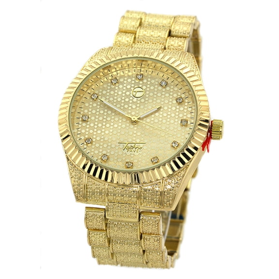 Men’s Gold-Tone Business & Clubbing Watch 44mm, 13mm thick case.
