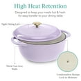 thumbnail image 6 of Best Choice Products 7.5 Quart Enamel Cast-Iron Dutch Oven, Heavy-Duty Cookware w/ Dual Handles, Lid - Lavender Mist, 6 of 8