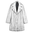 thumbnail image 5 of IROINNID Faux Fur Coat for Women Ladies Winter Warm Long Coat Soft Shaggy Party Front Open Overcoat(Gray,M), 5 of 5
