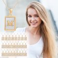 thumbnail image 1 of Ganfancp Acero Inoxidable Letra Collar Mujer Oro Titanio 26 Inglés Colgante Collar Ofertas Flash Liquidación 1 Collar, 1 of 3