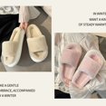 thumbnail image 4 of 2022 Nuevas zapatillas de mujer, zapatillas de piel de otoño e invierno, zapatillas de interior para el hogar, zapatillas de algodón de color sólido con fondo suave para el hogar, 4 of 5