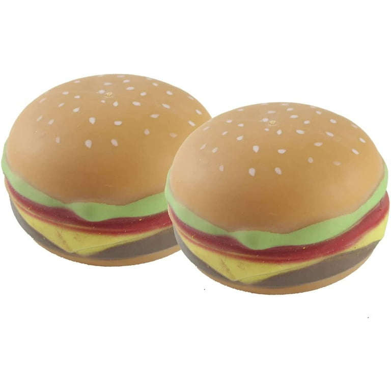 3D Burger Squishys Stress Relief Toy, Hamburger, descompressão, Squeeze Ball