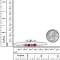 thumbnail image 4 of Gem Stone King 925 Silver and 10K Yellow Gold Pink Moissanite and Red Created Ruby and White Lab Grown Diamond Bracelet for Women | 2.22 Cttw | Gemstone | Round 5MM | Fully Adjustable 9 inch, 4 of 5