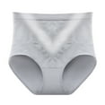 thumbnail image 2 of HUPOM Womens Underwear Cotton Cotton Boxers For Women High waist Elastic Waist Solid Bikini Gray L, 2 of 9