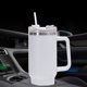 thumbnail image 4 of Taza de paja de acero inoxidable portátil de 40 oz para viajes al aire libre café blanco, 4 of 7