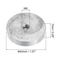 thumbnail image 2 of Unique Bargains M8 Thread 40mm Diameter Round Shape Aluminum Disc Hardware 1pack Aluminum Circle Disc Glass Top Adapter for Glass Table, 2 of 5
