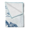 thumbnail image 2 of Seagulls Soft Flannel Fleece Blanket, Seagulls in Flight over Rocky Shore Crashing Waves Simplistic Sketch Design, Cozy Plush for Indoor and Outdoor Use, 50" x 60", Blue White Navy, by Ambesonne, 2 of 5