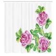 thumbnail image 3 of Ambesonne Floral Shower Curtain, Roses Romance, 69"Wx75"L, Pink Green, 3 of 5