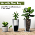 thumbnail image 4 of FIASON 2 Pack 21 Inch Light Gray Sand Tall Planters, Indoor Outdoor Textured Plant Pots with 2-in-1 Saucer & Drainage, Concrete Look Flower Pots for Patio Garden Living Room, 4 of 7