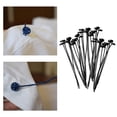 thumbnail image 4 of yuksok Plastic Quick Fixed Convenient Needleless Button Sew Accessories Black 30pcs, 4 of 9