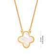 thumbnail image 4 of Charmsy Gold Plated Mother of Pearl Clover Shape Pendant Chain Necklace for Women 18 Inches, 4 of 5