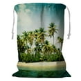thumbnail image 1 of ABPHQTO Cesta de almacenaje Tropical Island Bolsa para la colada con cordón 45x60 cm, 1 of 3