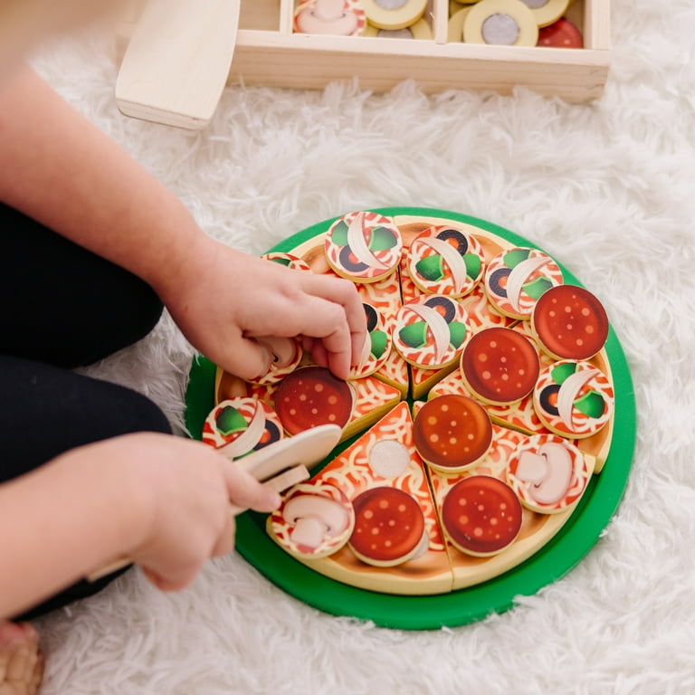 Pizza Set and Toppings of Your Choice / Handmade Felt Play Food for Kids /  Pretend Play / Montessori Educational Kitchen Toy /ready to Ship 