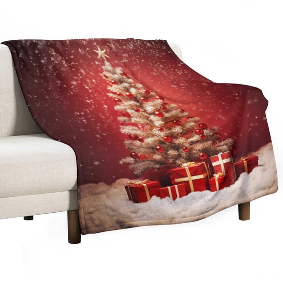 Christmas Snowman Snow House Flannel Throw Blanket for Gifts for Women Men Girls Boys All Seasons