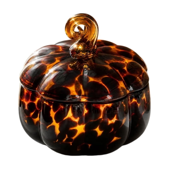 Pumpkin Shaped Candles Scented 3 Wick Confetti Glass Jar Candle for Halloween Thanksgiving Fall Decoration Holiday Gift Festival Home Decor